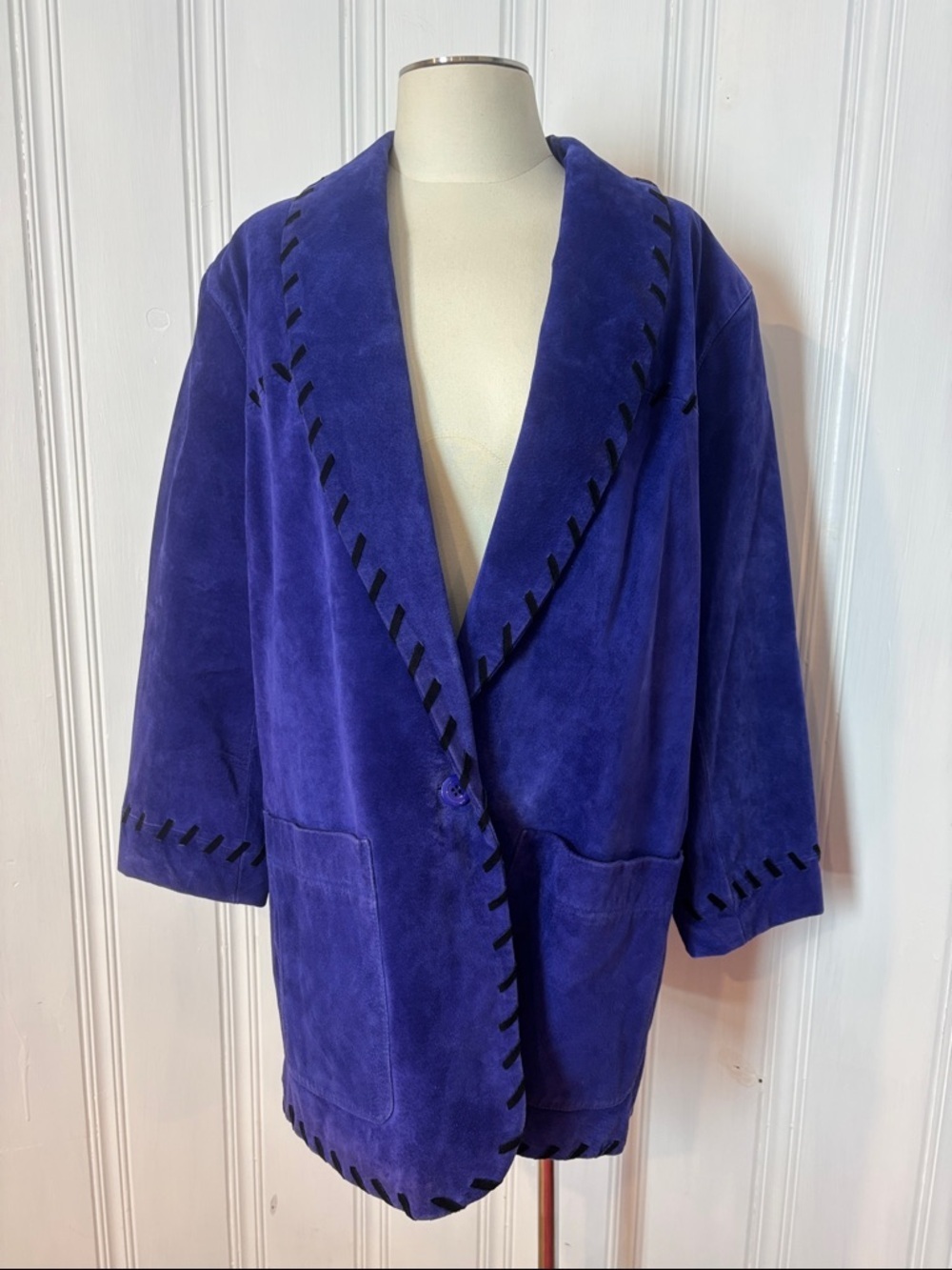 Vintage Purple Suede Jacket | Statement Oversized Blazer | Size L/XL estimated